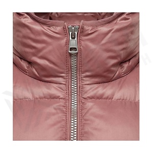 Hooded Quilted Waterproof <b>Bubble</b> Jacket Black Full Sleeve Winter Windproof Cotton Shell Knitted Fabric Polyester Filling Stand - Product Image 4