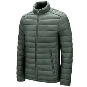 Custom <b>Men's</b> Lightweight Quilted <b>Puffer</b> Jacket Full Zip Warm Winter <b>Coat</b> OEM ODM Wholesale Private Label Manufacturer - Product Image 6