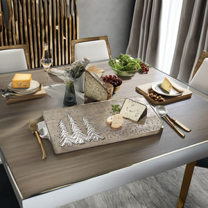 Plateau de service moderne en bois poli écologique pour cadeaux d'affaires de Noël - Product Image 2