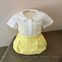 Gaun Bayi Perempuan Motif Garis Bunga 100% Katun, Kerah O, Bernapas, Lucu, Panjang Selutut, Musim Panas, Pasokan ODM, Pesanan Khusus