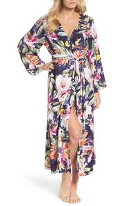 ODM OEM servicio personalizado mujer playa cubierta con muescas cuello manga larga Floral Midi vestido suelto impreso Casual 100% algodón rebordear - Product Image 6