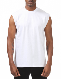 Men's <b>Black</b> Sleeveless O-Neck <b>Tank</b> <b>Top</b> Solid Color Casual Wear Knitted Cotton Material - Product Image 5