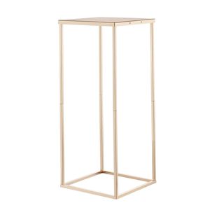 10 Pezzi Colonna Metallica Dorata Laminata da 60 cm per Fiori, Espositore Floreale Rettangolare per Decorazioni Matrimoniali - Product Image 1