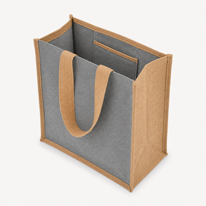 Laminated Jute Recycled Cotton Tote Bag with Inner Pocket 225 GSM Custom Logo Reusable Shopping Wholesale Manufacturer Exporter - Product Image 6