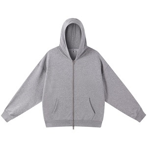 Sudadera con capucha unisex de algodón de 420 g/m² con cremallera para estilo urbano, sudadera con capucha extragrande con cremallera para mujer, sudadera con capucha informal de corte relajado para hombre - Product Image 1