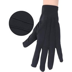 Guantes de Cuero Negros Transpirables Personalizados, Nuevos, para Hombres y Mujeres, de Algodón, para Bandas de Marcha, Actuaciones en Escenario, Disfraces, Servicio de Camareros - Product Image 5