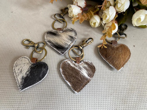 Nouveauté porte-clés en cuir de vachette porte-clés en cuir de vachette léopard porte-clés élégants porte-clés en fourrure véritable - Product Image 4