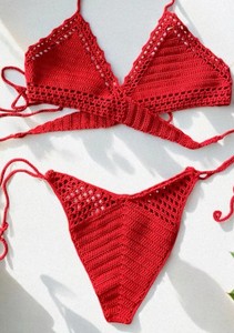 Maillot de bain en tricot, ensemble bikini au crochet, 100% coton - Product Image 2