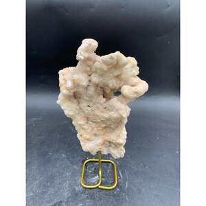 ตัวอย่างแคลไซต์หิมะธรรมชาติจากอินโดนีเซีย พร้อมขาตั้งเหล็ก สำหรับตกแต่งผนังและชั้นวางของ ใช้สำหรับสะสม - Product Image 5