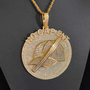 Collar con colgante de corazón grande de circón de diamante de Hip Hop de lujo, declaración ostentosa pavimentada con hielo para hombres y mujeres, estilo Rap de moda - Product Image 2