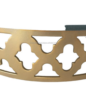 Grand support à gâteau rond en métal plaqué or, support à dessert pour les fêtes d'anniversaire à domicile, vaisselle à prix abordable - Product Image 6