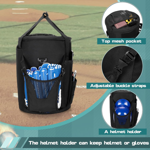 Bolsa de malla resistente Bagnex para entrenadores de béisbol con correa de hombro ajustable, gran capacidad y duradera - Product Image 3