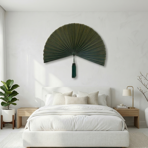 Handmade Bamboo Wall Fan Decor Natural Woven Bamboo Hanging Fan for Living Room Boho Home Wall <b>Decoration</b> Kingcraftviet - Product Image 2