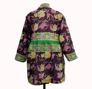 Vintage Kantha Jacket Gujarati Style Kedia <b>Dress</b> Vintage Patchwork Jacket for Women - Product Image 6