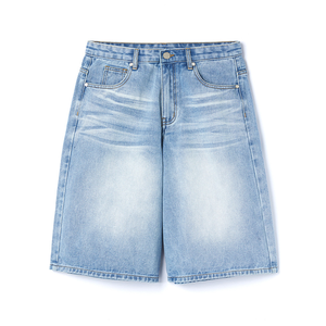 กางเกงยีนส์ขาสั้นผู้ชายสไตล์วินเทจขาดๆ แต่งลายปะติด ระบายอากาศได้ดี เหมาะสำหรับฤดูร้อน - Product Image 2