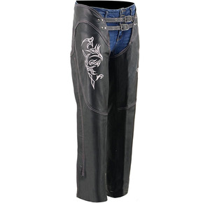Chaps de Motociclista sin Mangas de Primera Calidad para Mujer, Samroz, para Todas las Estaciones, Disponibles, Personalizables, 220g, con Bolsillos Profundos en la Cadera - Product Image 1
