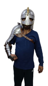 Plastron d'épaule médiéval en acier doux poli, protège-bras complet, épaulettes de chevalier, armure plaquée faite à la main, portables pour le sport, exportables - Product Image 4