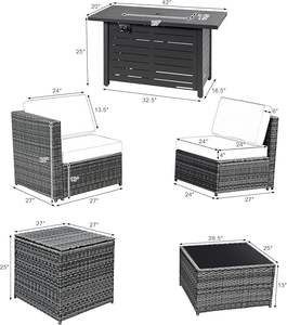 Modular <b>Rattan</b> Wicker Sofa Weatherproof Outdoor <b>Furniture</b> For Backyard - Product Image 4