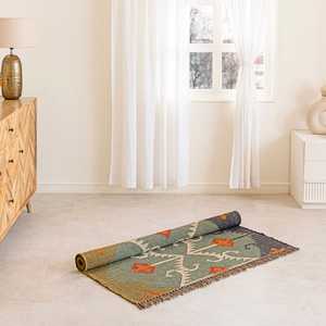 Tapis doux et bio, tissés à la main en jute et laine, kilims pour salon, chambre et bureau - Product Image 5