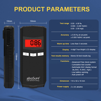 Détecteur d'alcool portable à pile électrochimique, nouveau design, certifié CE et RoHS