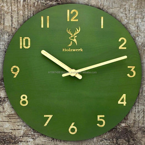 Đồng hồ treo tường bằng gỗ vẽ tay đẹp mắt, đồng hồ trang trí sang trọng cho nhà hoặc văn phòng - Product Image 6