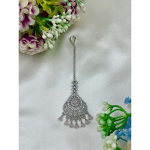 Indian Ethnic Artificial Jewellery Disha American Diamond Mang Tika - Product Image 4