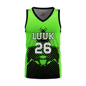 Camiseta de Baloncesto Sublimada Personalizada LUUK Amarilla y Negra, Cuello en V, Sin Mangas, Absorbe la Humedad, Estampado Geométrico, Unisex para Adultos - Product Image 5