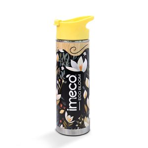 Bouteille d'eau en acier inoxydable Eco Bloom 450 ml, gourde de voyage réutilisable, affichage de la température LED, design floral moderne imprimé en 6 couleurs - Product Image 1
