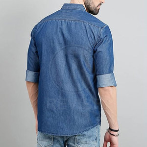 Modern Fashion 100% Cotton Breathable <b>Jeans</b> <b>Shirt</b> Durable Stitching Smart Look <b>for</b> <b>Men</b> Winter Wear - Product Image 5