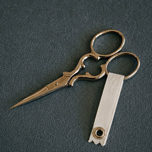 Ciseaux à pointe fine pour fil doré, ciseaux à broder professionnels, étiquette privée disponible - Product Image 2