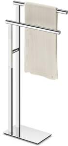 Porte-serviettes autoportant triangulaire à 2 rails, chromé, pour buanderie, séchage et organisation efficaces - Product Image 6