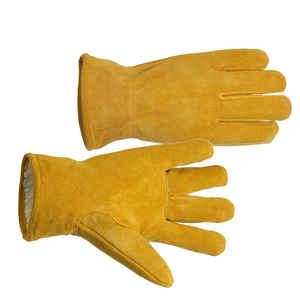 Gants de conduite en cuir doublés de peau de mouton pour hommes, style uni, doux, prix de gros, logo personnalisé, gants de travail quotidiens - Product Image 5