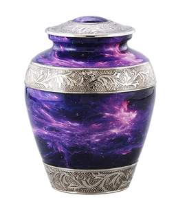 Urnes funéraires Galaxy Nebula, urne funéraire gravée de fleurs pour cendres, urne pour adultes, urnes funéraires pour cendres humaines - Product Image 2