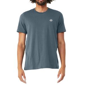 T-shirts pour hommes en coton bleu poussiéreux à col rond et manches courtes, style streetwear décontracté, options à motifs et vierges, directement de l'usine - Product Image 1