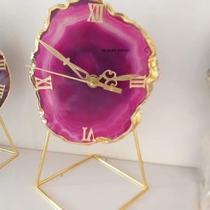 นาฬิกาคริสตัลหินอาเกตธรรมชาติสำหรับติดผนังหินอาเกตธรรมชาติ - Product Image 4