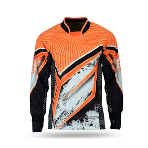Custom <b>Paintball</b> Jersey Long Sleeve Breathable Mesh Panels Quick Dry Moisture Wicking Fabric Supplier - Product Image 2