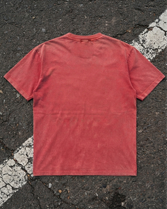 Camisetas de hombre con bordado distressed y estampado Happy Human, camiseta de algodón roja, camiseta informal de manga corta con cuello redondo y ajuste regular para hombre - Product Image 2