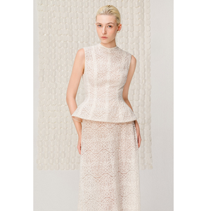 Blusas sin mangas ZERAPHIEL PEPLUM de cuello simulado para mujer, elegantes, ideales para eventos y ocasiones especiales, ¡las más vendidas! - Product Image 1