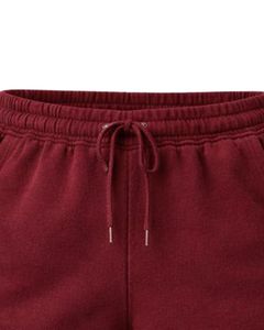 Shorts en molleton de coton bordeaux personnalisés pour femmes, taille élastique, décontractés, pour l'été, vêtements de détente, fabricant sur mesure, qualité supérieure - Product Image 5