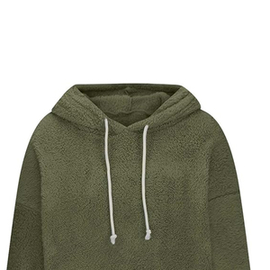 <b>Women</b> Sherpa <b>Fleece</b> Hoodie Oversized <b>Teddy</b> <b>Fleece</b> Pullover Winter Warm Sweatshirt Custom OEM ODM Wholesale Manufacturer - Product Image 5