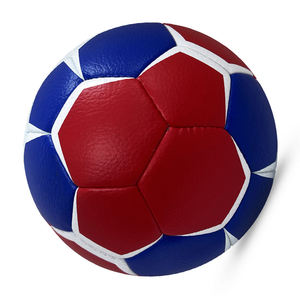 Ballon de football rouge bleu blanc en cuir durable, écologique, confortable, pour entraînement sportif en extérieur, taille 3 - Product Image 3
