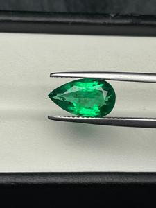 Piedra Preciosa Suelta de Esmeralda Verde Natural, Corte Pera, para Joyería - Product Image 4