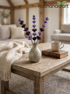 Handcrafted <b>Wool</b> Felt Lavender Stems – Eco-Friendly Everlasting Floral Decor - Product Image 2