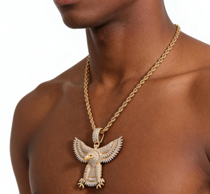 Colgante de Búho con Moissanita, Chapado en Oro, Plata 925, Estilo Hip Hop, para Hombre y Mujer - Product Image 2