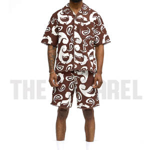 Ensemble deux pièces personnalisé pour hommes, ensemble deux pièces pour hommes, couleur unie, t-shirt à manches courtes fin et short pour l'été, idéal pour le fitness - Product Image 6