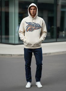 Sweat à capuche de haute qualité 380 g/m² coupe classique, logo personnalisé, vierge, unisexe, automne, 100 % coton molletonné, écologique et respirant - Product Image 6