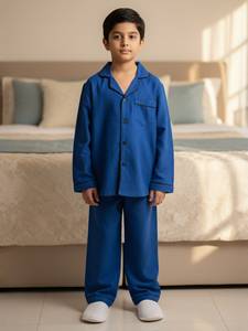 UNBIND Pyjamas pour enfants en pur coton, tendance, à manches longues, très confortables, toutes saisons, de qualité supérieure, pour robe imprimée - Product Image 1