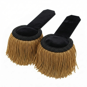 Épaulettes de luxe de qualité supérieure, accessoires décoratifs pour vêtements avec logo personnalisé, service OEM, taille OEM, fabrication sous marque privée - Product Image 1