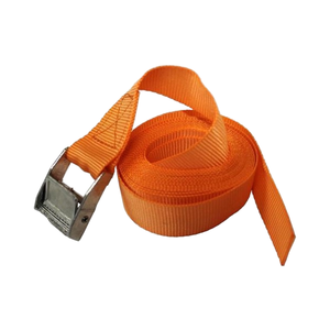 Sangles d'arrimage à cliquet en polyester SANBOO orange et noir de 2.5cm avec boucle de verrouillage Capacité de 10 tonnes - Product Image 1