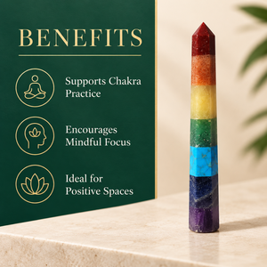 Obelisco de Piedras Preciosas Arcoíris, Varita de Cristal Pulida, Torre de Reiki de Siete Chakras, Figura Decorativa para Meditación y Decoración del Hogar - Product Image 4